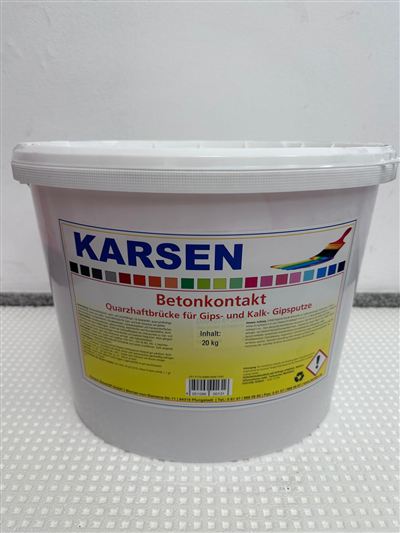 Karsen Betonkontakt, Gebinde im Regal bei Karsen Baustoff
