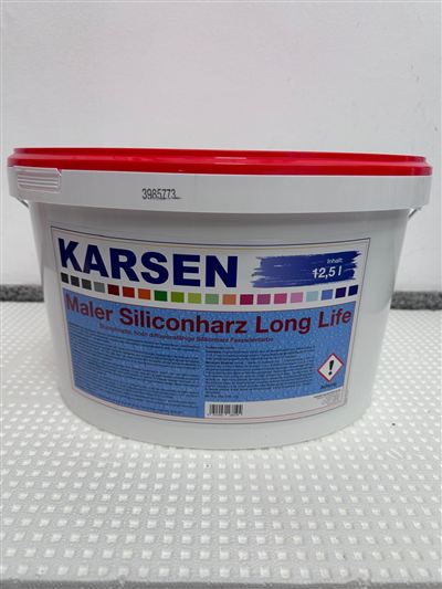 Karsen Maler Siliconharz Long Life, Gebinde im Regal bei Karsen Baustoff
