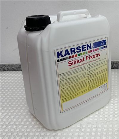 Karsen Silikat Fixativ, Gebinde im Regal bei Karsen Baustoff